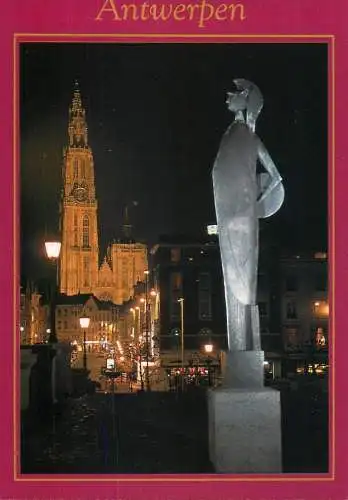 Belgium Antwerpen cathedral statue