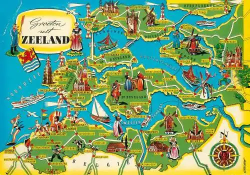 Netherlands Zeeland map