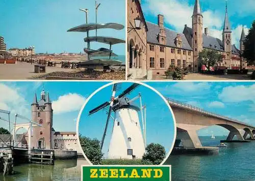 Netherlands Zeeland beach sailing vessel windmill castle