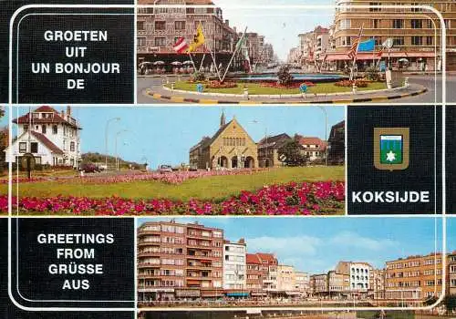 Belgium Koksijde - Coxyde square flower beds