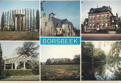 Borsbeek multi views postcard