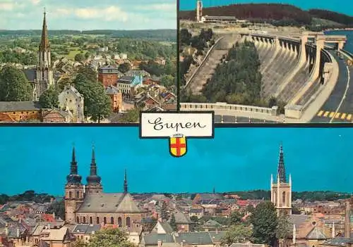 Eupen multi views postcard