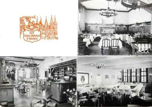 Postcard hotel restaurant Aux Trois Pommes d' Orange Tournai