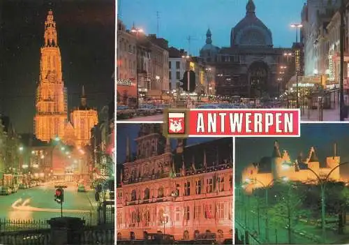 Antwerpen multi views postcard
