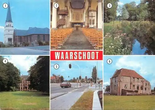 Waarschoot multi views postcard