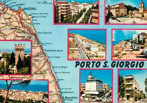 Italy Porto S Giorgio map & and several views