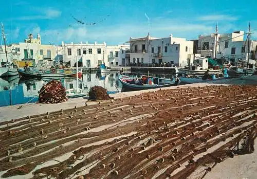 Greece Paros Naoussa morning in the port