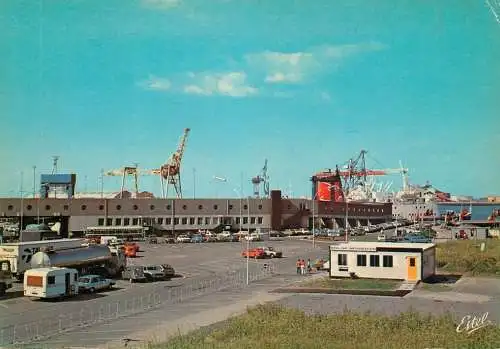 France Dunkerque car ferry and harbour