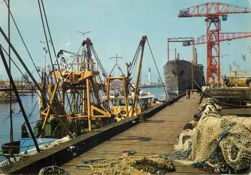 France Dunkerque fisherman and lighhouse