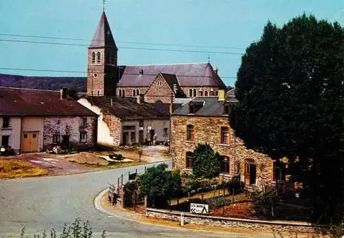 Postcard Belgium Herbeumont sur Semois church