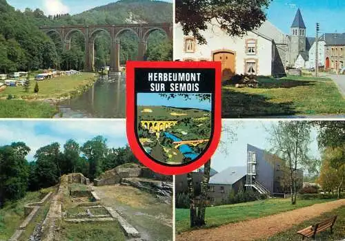 Postcard Belgium Herbeumont sur Semois bridge