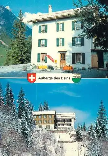 Postcard hotel restaurants Schweiz Auberge des Bains de l'Etivaz