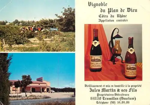 Postcard hotel restaurants Cote du Rhone plan de Dieu