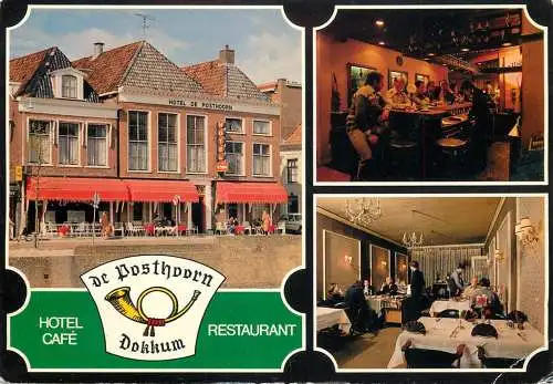Postcard hotel restaurants De Posthoorn Netherland