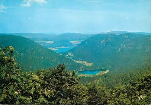 France Vosges La Vallee des Lacs Retournemer & Longemer vue generale