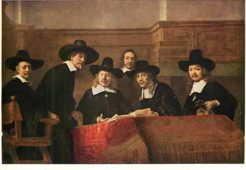The syndics of the Cloth-Hall Rembrandt van Rijn painting