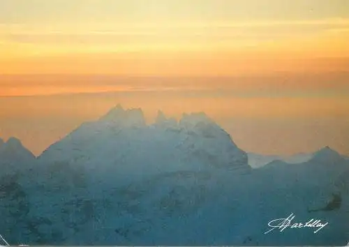Switzerland Haute Route crepuscule sur les Dents de Midi