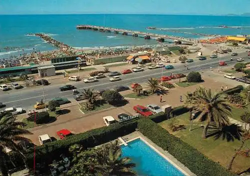 Postcard Italy Marina di Massa beach pier