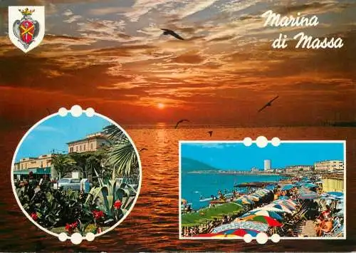 Postcard Italy Marina di Massa beach