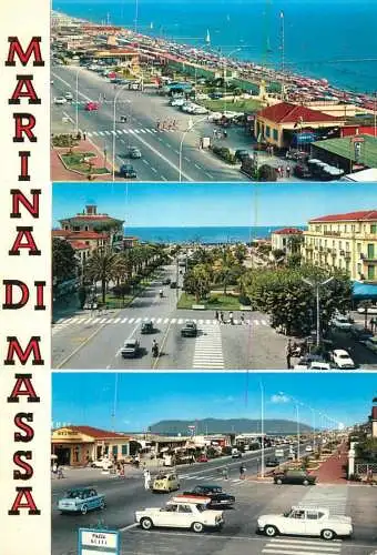 Postcard Italy Marina di Massa beach pier