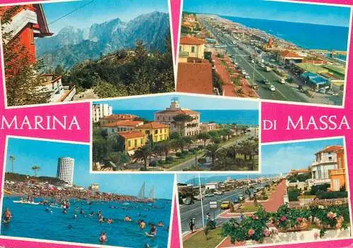 Postcard Italy Marina di Massa beach sailing vessel