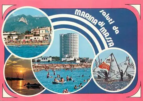 Postcard Italy Marina di Massa windsurfing