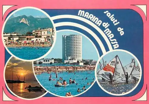 Postcard Italy Marina di Massa windsurfing