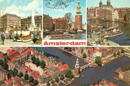 Netherlands Amsterdam clocktower aerial