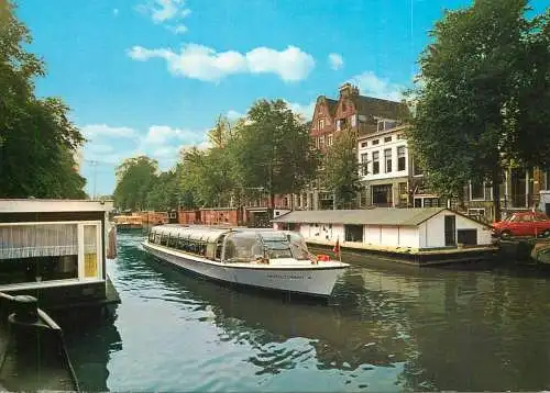 Netherlands Amsterdam Prinsengracht with houseboats