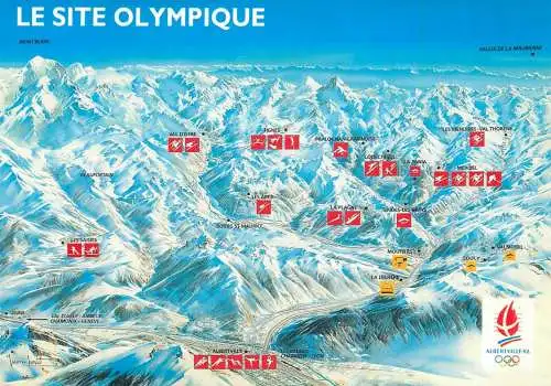 France Albertville (Savoie) Jeux Olimpiques 1992 Le Site Olimpique Panorama Pierre Novat map de satellite