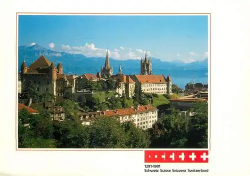 Switzerland Lausanne Le Chateau et la Cathedrale
