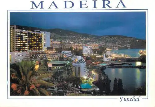 Portugal Madeira Funchal evening view
