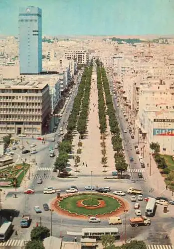 Tunisia Tunis Habib Bourguiba avenue overview