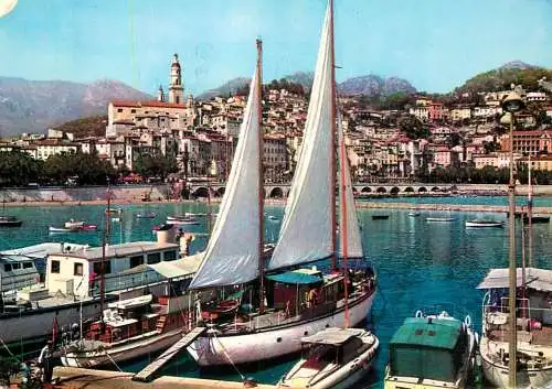 France Menton harbour sailing vessel