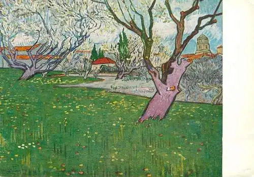 View at Arles with blooming trees Vincent van Gogh painting