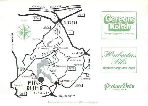 Postcard hotels restaurants Gereons Kolsch Hubertus Pils