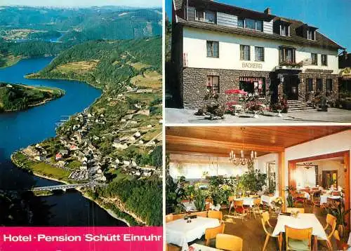 Postcard hotels restaurants pension Schutt Einruhr aerial