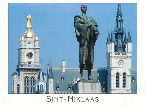 Belgium Sint-Niklaas clocktower statue