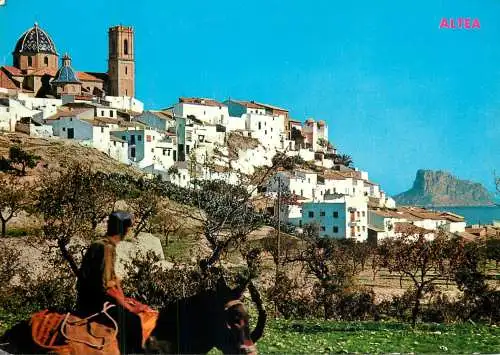 Spain Altea Alicante picturesque view with Rock of Ifach