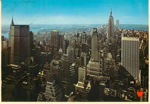 USA New York Manhattan skyline Apple print