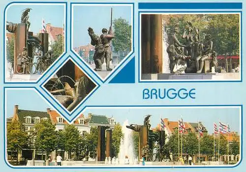 Belgium Brugge statues