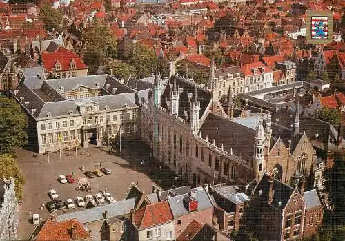 Belgium Brugge aerial view