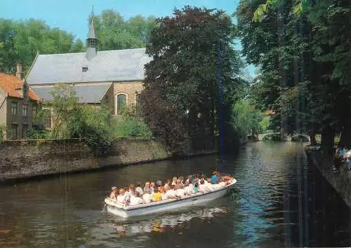 Belgium Brugge chanel boat