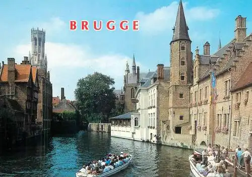 Belgium Brugge chanel boat