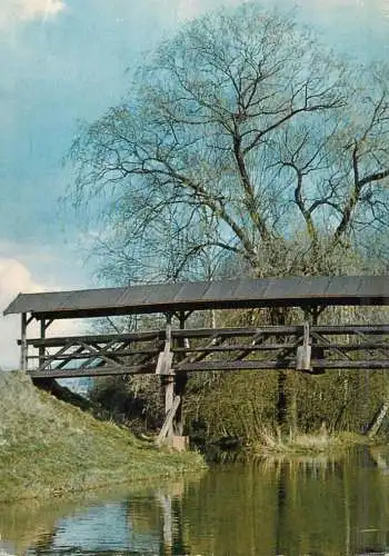 Germany Schwarzwald Gedeckte Holzbrucke bei Teningen