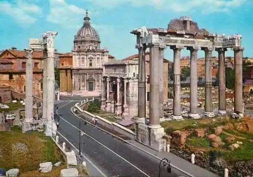 Postcard Italy Rome Roman forum