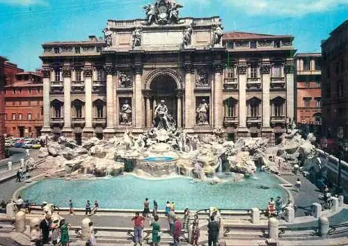 Postcard Italy Rome Fontana di Trevi