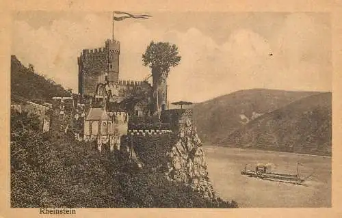 Postcard Germany Rheinstein castle