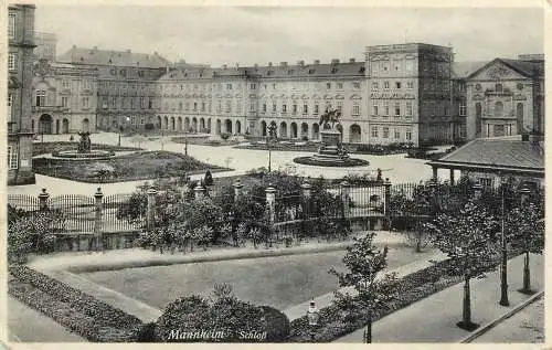 Postcard Germany Mannheim castle