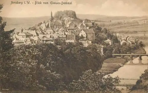 Postcard Germany Arnsberg Ehmsen Denkmal